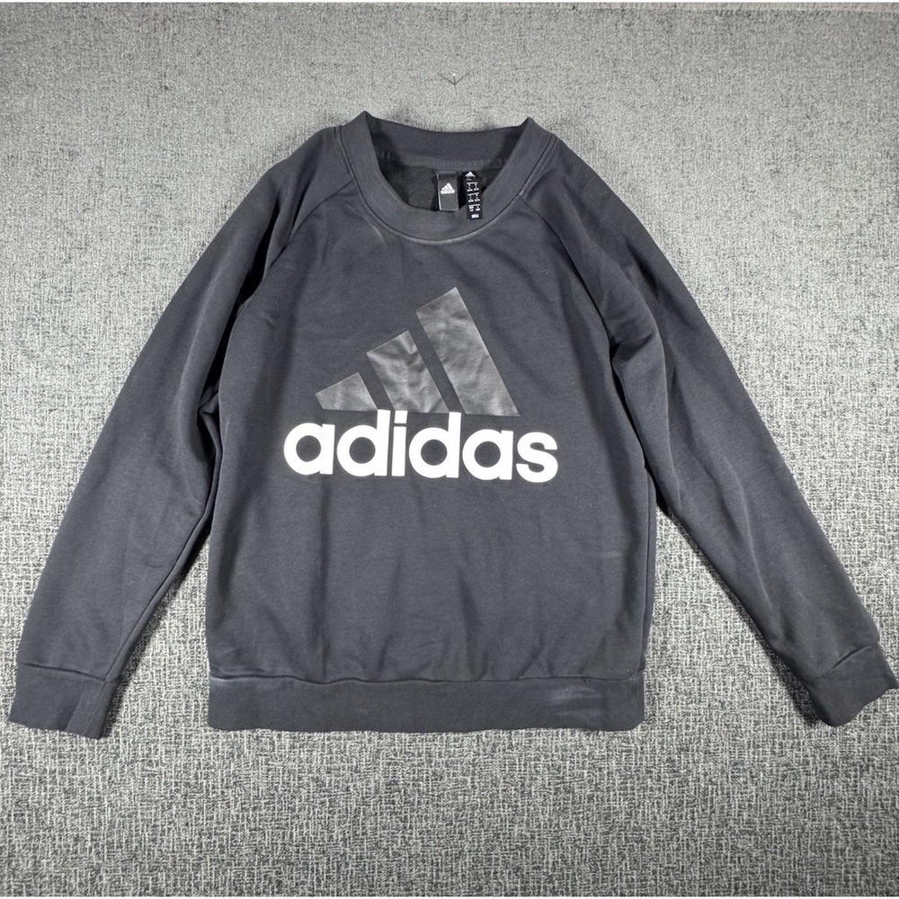 Adidas Women's black sweatshirt L Basic Casual‎ Crewneck